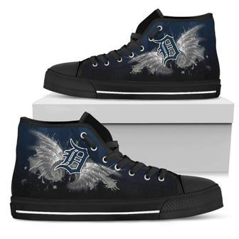 Angel Wings Detroit Tigers High Top Shoes | Favorety AU