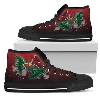 Angel Wings Minnesota Wild High Top Shoes | Favorety AU