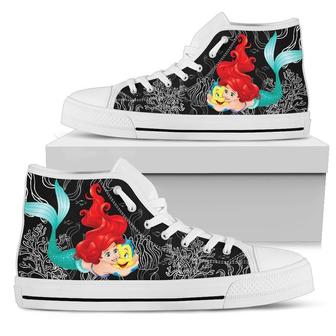 Ariel Sneakers Little Mermaid High Top Shoes Fan High Top Shoes - Monsterry AU