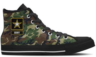 Army High Tops Canvas Shoes - Monsterry