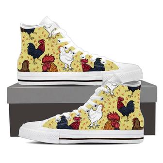 Art Chicken -Clearance High Top Shoes Sneakers - Monsterry