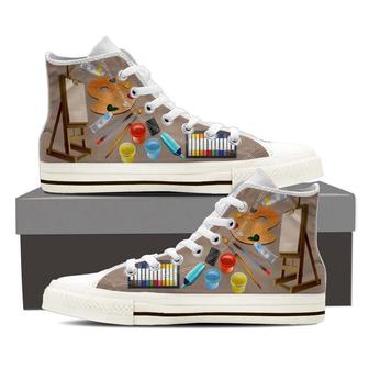 Art Lovers High Top Shoes Sneakers - Monsterry UK