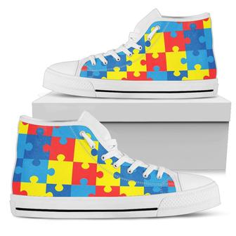 Autism Awareness High Top Shoes Sneakers - Monsterry