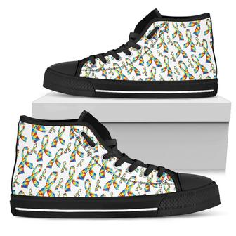 Autism Awareness Ribbon High Top Shoes - Monsterry AU
