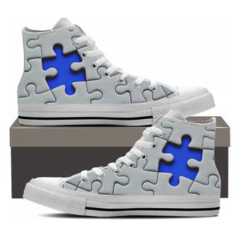 Autism Canvas High Top Shoes - Monsterry CA