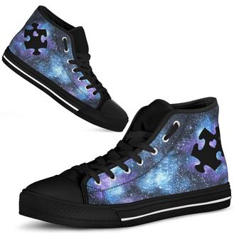 Autism Puzzle Galaxy High Top Shoes - Monsterry UK