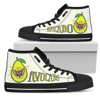 Avocado Chihuahua High Top Shoes - Monsterry