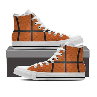 Basketball Pattern High Top Shoes Sneakers - Monsterry