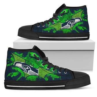 Batman Style Seattle Seahawks High Top Shoes | Favorety UK