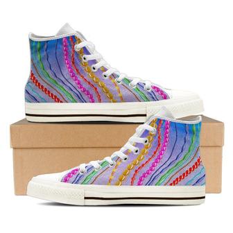Beading High Top Shoes Sneakers - Monsterry UK