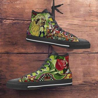 Beauty And The Beast Canvas High Top Shoes Sneakers | Favorety UK