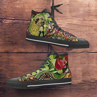 Beauty And The Beast Canvas High Top Shoes | Favorety UK