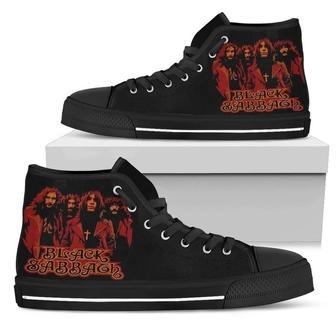 Black Sabbath Sneakers High Top Shoes Music Fan Gift Idea High Top Shoes | Favorety CA