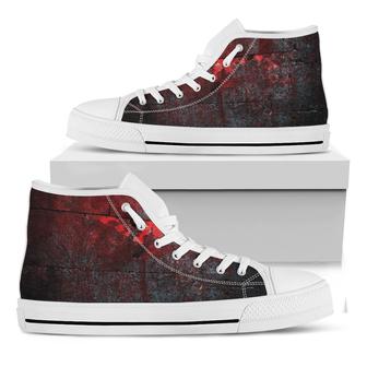 Bloody Room Print White High Top Shoes - Monsterry UK