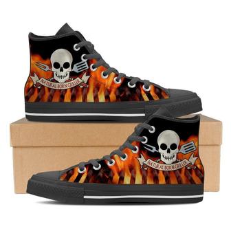Born To Grill -Clearance High Top Shoes Sneakers - Monsterry UK
