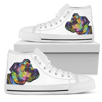 Boxer Art White High Top Shoes - Monsterry