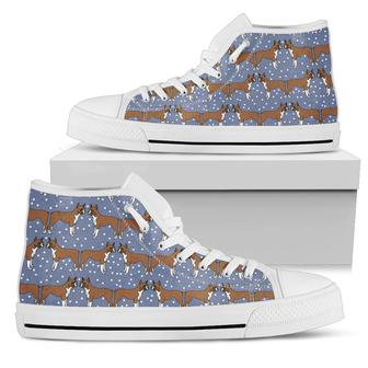 Boxer Dog Pattern Women's High Top Shoes - Monsterry UK