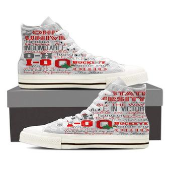 Buckeye Sayings Women's Canvas High Top Shoes - Monsterry CA