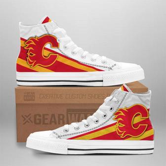 Calgary Flames High Top Shoes Custom Sneakers | Favorety CA