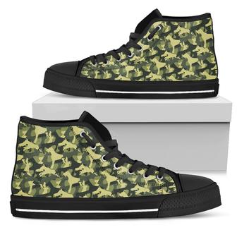 Camouflage Boxer Pattern Women's High Top Shoes - Monsterry
