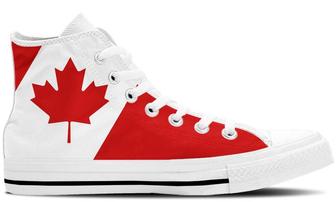 Canadian White High Top Canvas Shoes - Monsterry AU
