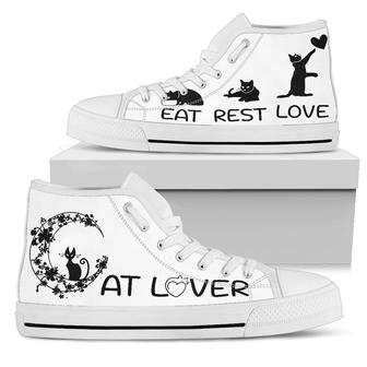 Cat Lover High Top Shoes - Monsterry