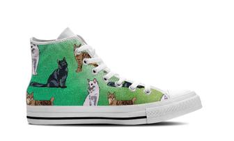 Cat Lovers High Top Shoes Sneakers - Monsterry AU
