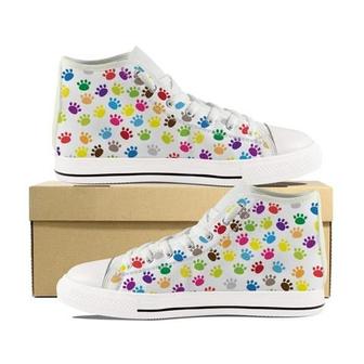 Cat Paws Colors High Top Shoes - Monsterry
