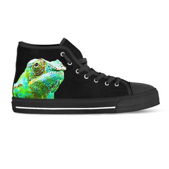 Chameleon Draw Art I Womens High Top Shoes - Monsterry