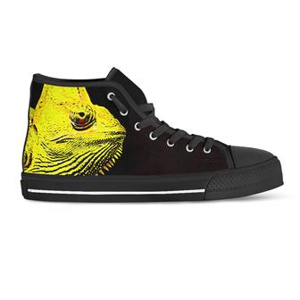 Chameleon Draw Art Womens High Top Shoes - Monsterry UK