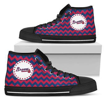 Chevron Broncos Atlanta Braves High Top Shoes | Favorety CA