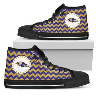 Chevron Broncos Baltimore Ravens High Top Shoes | Favorety UK