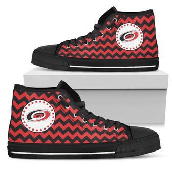 Chevron Broncos Carolina Hurricanes High Top Shoes | Favorety CA