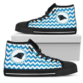 Chevron Broncos Carolina Panthers High Top Shoes | Favorety UK