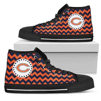 Chevron Broncos Chicago Bears High Top Shoes | Favorety CA