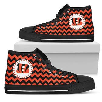 Chevron Broncos Cincinnati Bengals High Top Shoes | Favorety CA