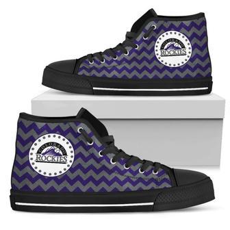 Chevron Broncos Colorado Rockies High Top Shoes | Favorety DE