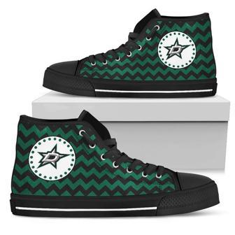 Chevron Broncos Dallas Stars High Top Shoes | Favorety DE