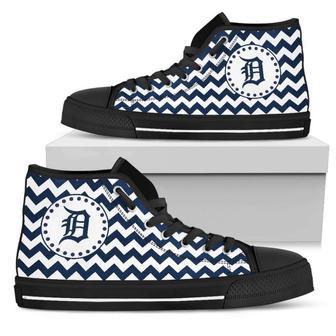 Chevron Broncos Detroit Tigers High Top Shoes | Favorety AU