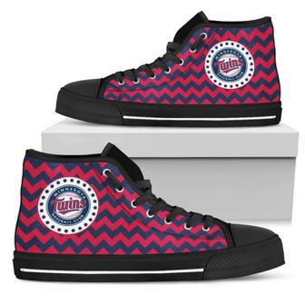 Chevron Broncos Minnesota Twins High Top Shoes | Favorety DE