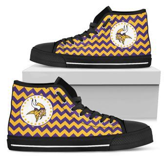 Chevron Broncos Minnesota Vikings High Top Shoes | Favorety CA