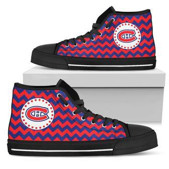 Chevron Broncos Montreal Canadiens High Top Shoes | Favorety AU