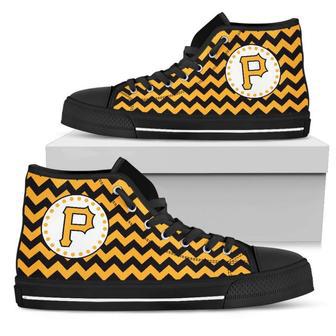 Chevron Broncos Pittsburgh Pirates High Top Shoes | Favorety AU