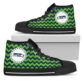 Chevron Broncos Seattle Seahawks High Top Shoes | Favorety UK