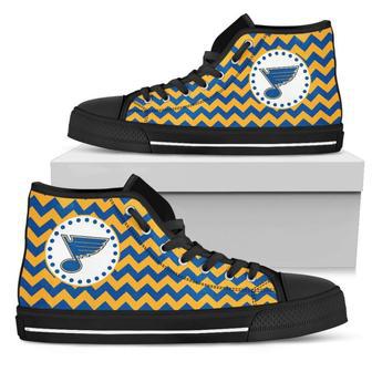 Chevron Broncos St. Louis Blues High Top Shoes | Favorety UK