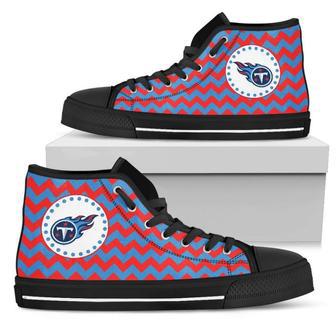 Chevron Broncos Tennessee Titans High Top Shoes | Favorety AU