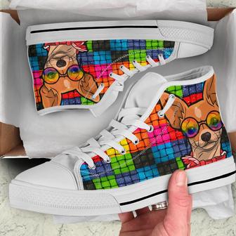 Chihuahua Dog Colorful High Top Shoes - Monsterry DE