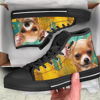 Chihuahua Dog Sneakers Colorful High Top Shoes - Monsterry AU