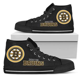 Circle Logo Boston Bruins High Top Shoes | Favorety UK