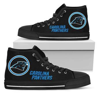 Circle Logo Carolina Panthers High Top Shoes | Favorety CA